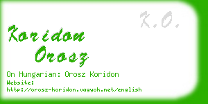 koridon orosz business card